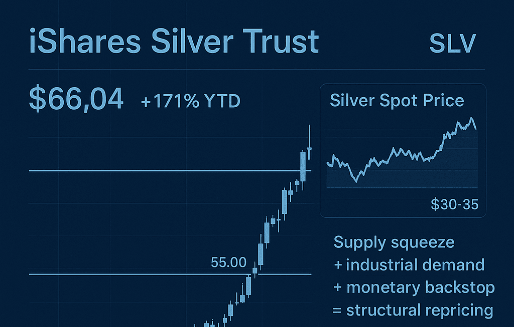 SLV Silver ETF Skyrockets 171% YTD on China Export Ban; 2026 Targets $75-109 Amid Supply Crisis